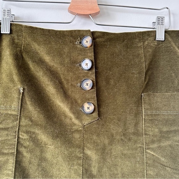Urban Outfitters-BDG Double Pocket Velvet Button Front Mini Skirt (Size:Large) - Picture 8 of 10